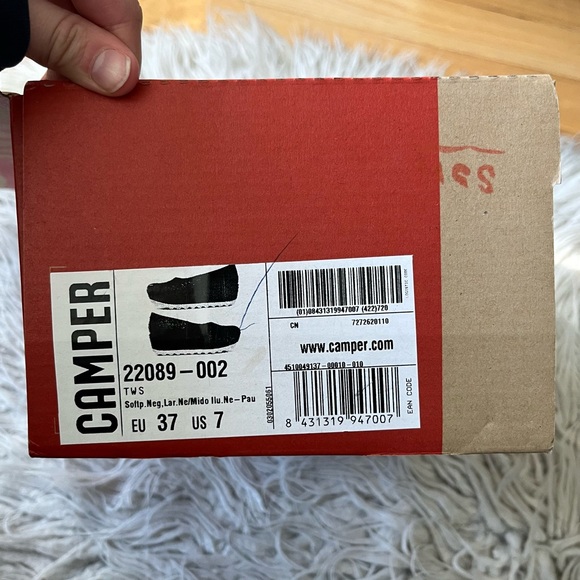 Camper Twins Black Suede Patent Leather Patch Platform Wedge Shoes EUC Size 37 - Picture 12 of 15